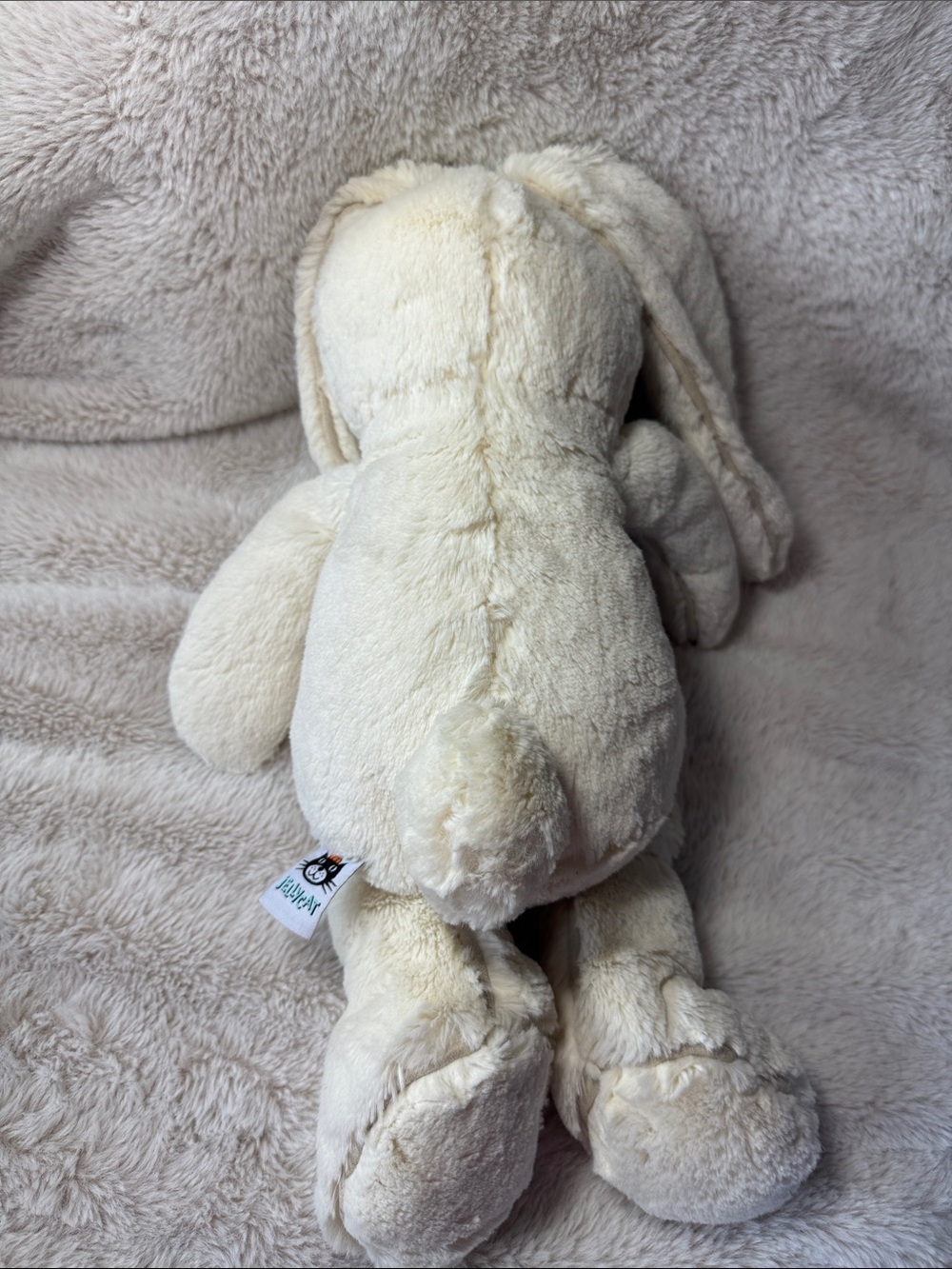 Jellycat Bashful Cream Piper Bunny Rabbit Plush Stuffed Animal Medium - Picture 6 of 10